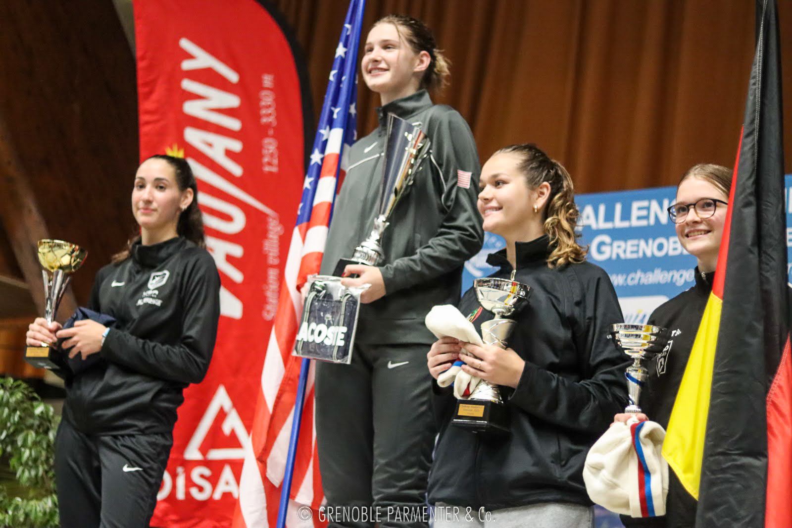 Podium du Challenge Bertrand-Dedieu au Challenge Mondial U17 de Grenoble 2022