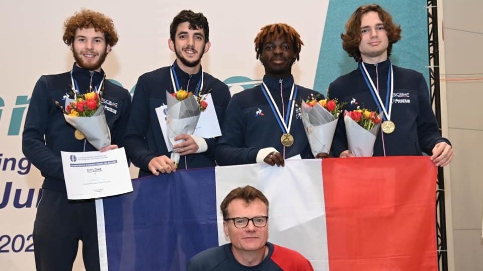 TALLIN, CADET EUROPEAN CHAMPIONSHIP IN PHOTO: france PHOTO BY EVA PAVIA #BIZZITEAM bastien Archambeaud escrime grenoble parmentier